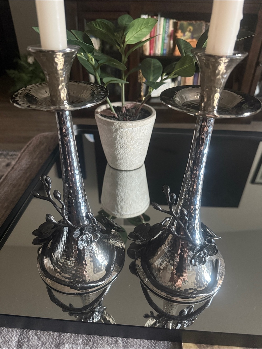 MICHAEL ARAM BLACK ORCHID CANDLE HOLDERS
